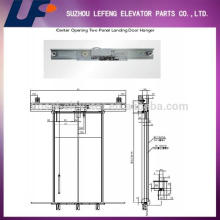 800mm-1200mm Mitte / seitliche Öffnung zwei Platten Mitsubishi Typ Aufzug Landung Tür Kleiderbügel